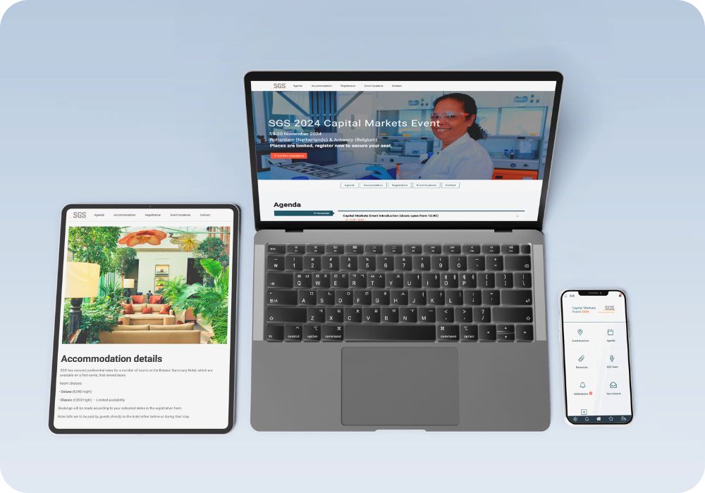 Flexibilidad y personalización de app y web de evento