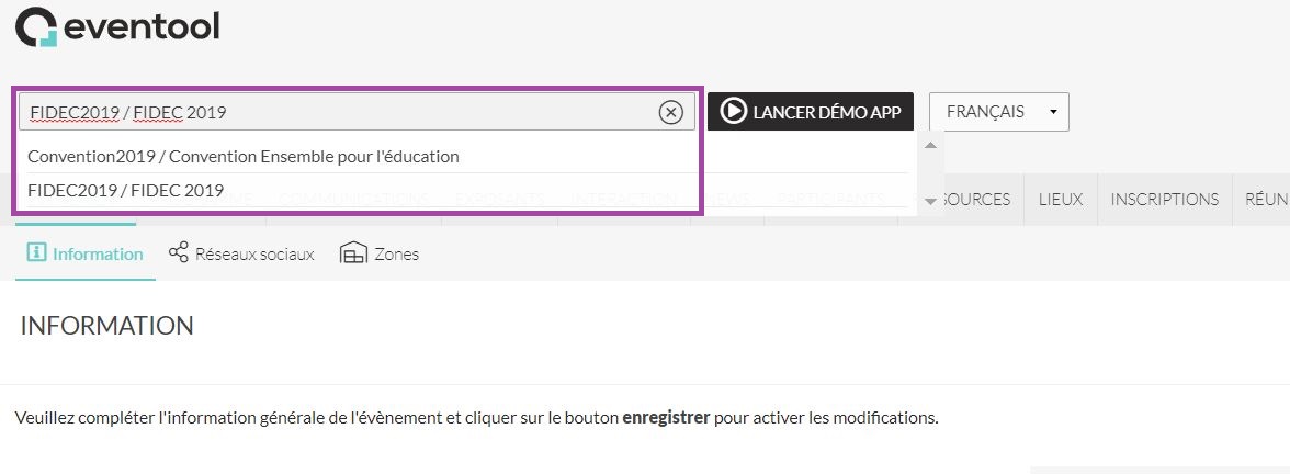 Les applications multi événements, comment ça marche ?