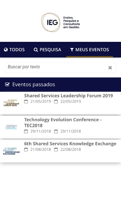 Como funciona um aplicativo multieventos?