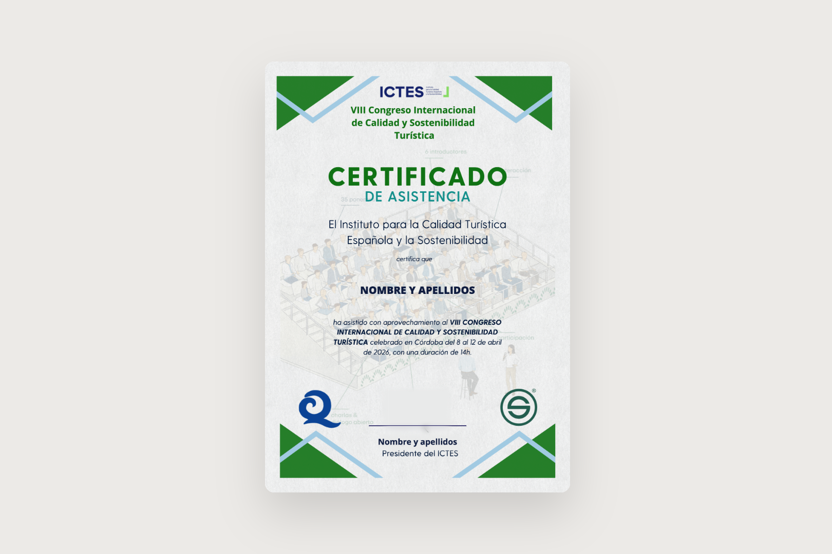 Certificado de asistencia del Congreso ICTES 2026