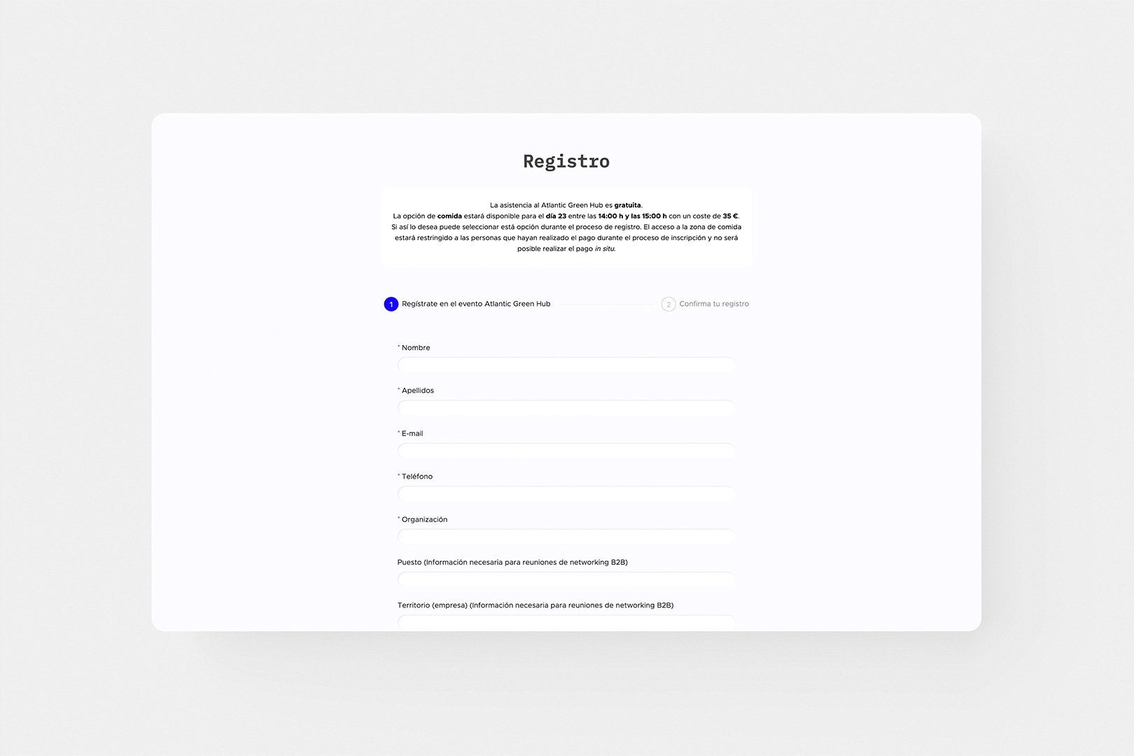 Atlantic Green Hub - Registro web
